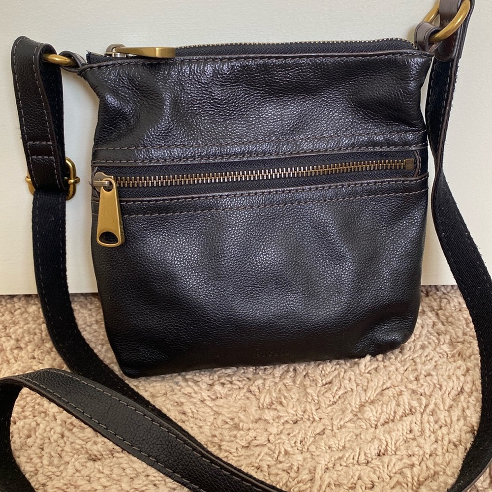 Fossil Voyager Small Crossbody Leather Bag